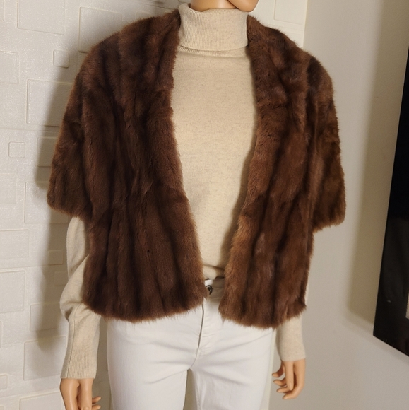 Rothschild Jackets & Blazers - Rothschild Fur Caramel Shawl